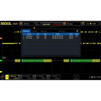 Опция анализа и запуска по шинам CAN/LIN для осциллографов RIGOL DS8000-R DS8000-R-AUTO