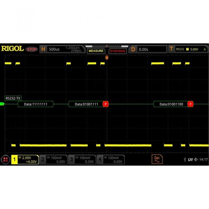 Опция анализа и запуска по шинам RS232/UART RIGOL DS8000-R DS8000-R-COMP