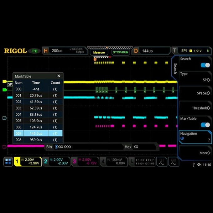 Опция анализа и запуска по шинам MIL-STD-1553 RIGOL MSO8000 MSO8000-AERO