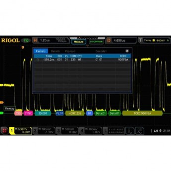 Опция анализа и запуска по шинам FlexRay для осциллографов RIGOL MSO8000 MSO8000-FLEX