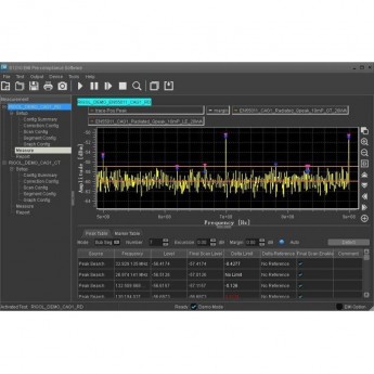 Программное обеспечение EMI Pre-compliance RIGOL S1210 для анализаторов спектра