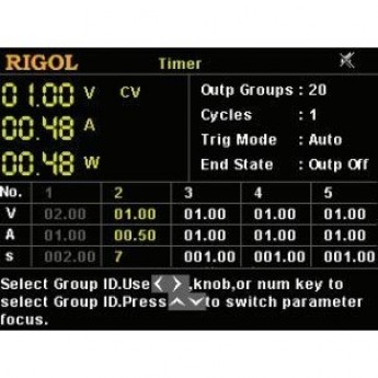 Опция тайминга RIGOL для источников питания DP700 с функцией работы по списку 10 мс-99999 с TIMER-DP700