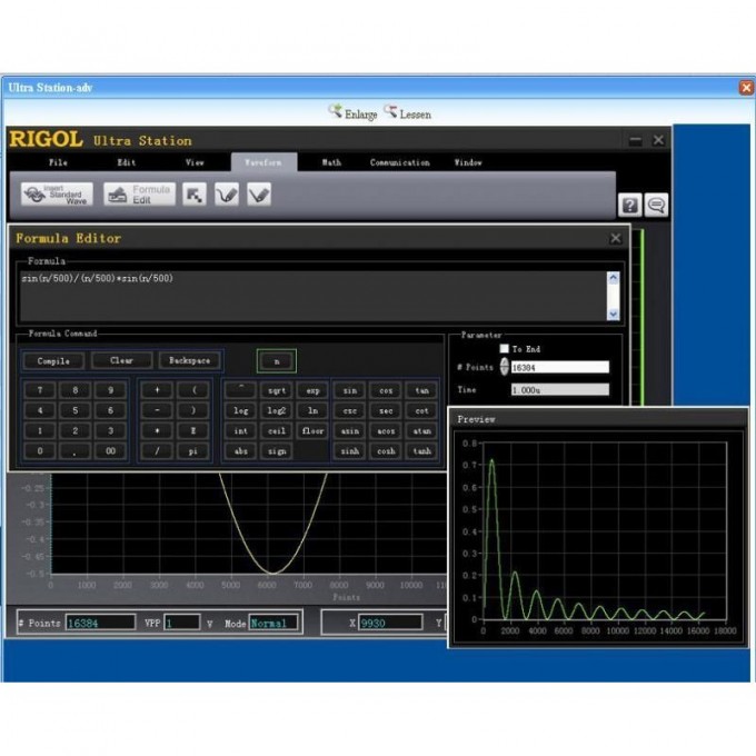 Опция математического расширения ПО RIGOL Ultra Station-adv для генераторов DG1000Z, DG4000, DG5000 и осциллографов DS1000Z-S, DS/MSO2000A-S ULTRA-STATION-ADV